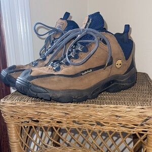 Timberland Men's Brown and Blue HIKING BOOTS